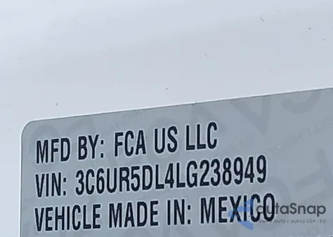 2020 Ram 2500 Big Horn 4X4 6'4 Box from USA, damaged, VIN 3C6UR5DL4LG238949